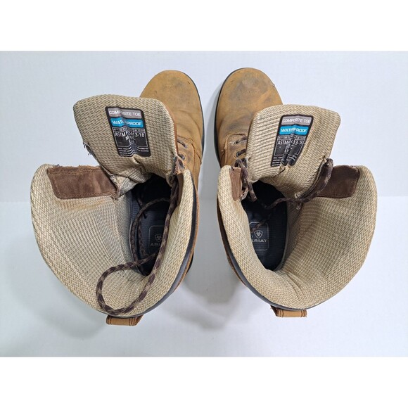 ARIAT Turbo 8" Waterproof Composite Toe Work Boot Men's 11.5 EE Leather WIDE - Picture 9 of 11